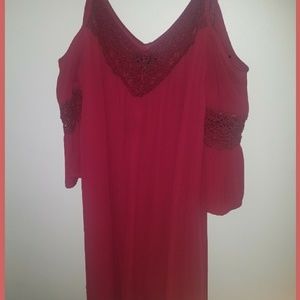 Open shoulder dress